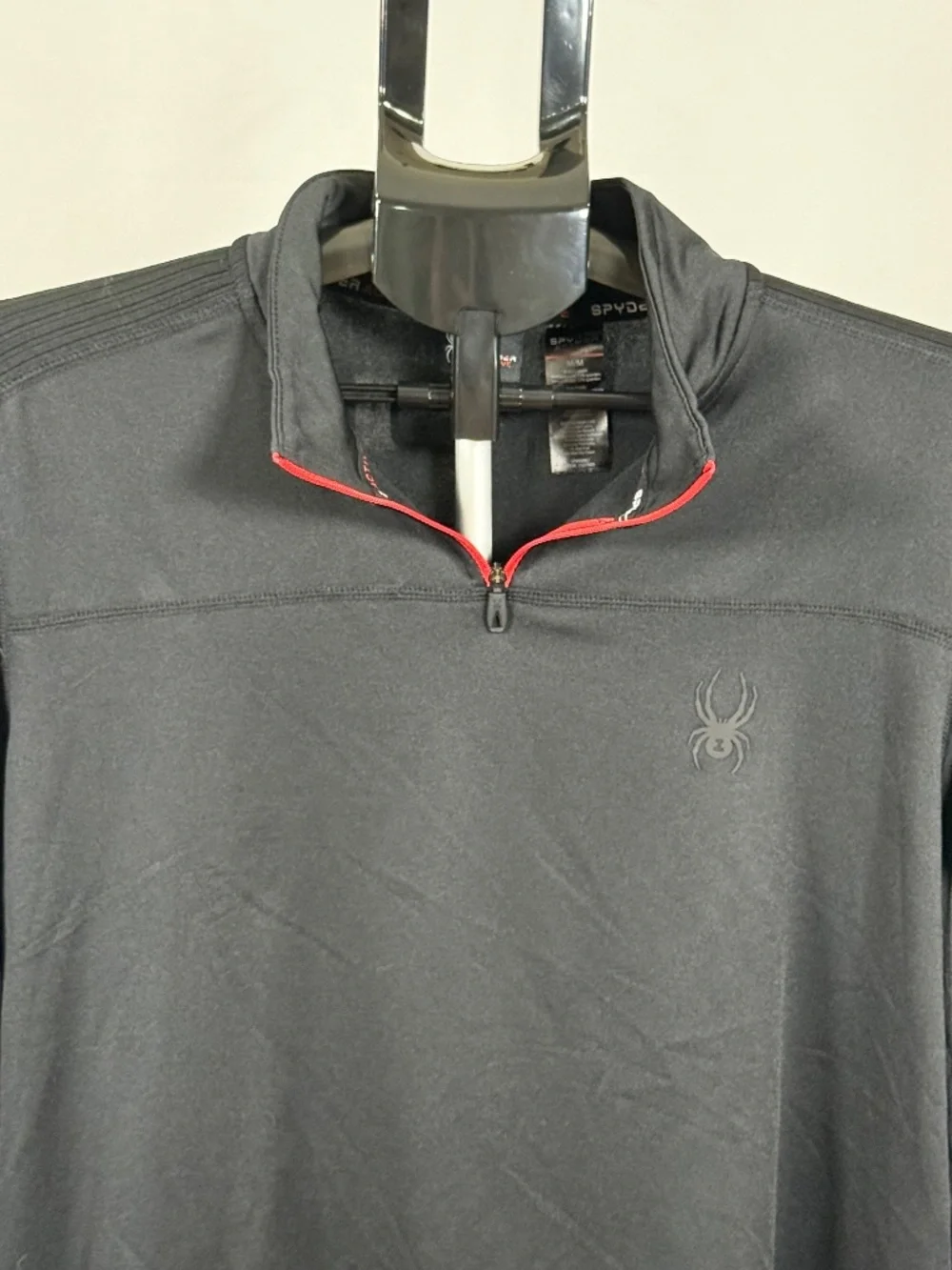 Spyder Active Men's Black 1/4 Zip Performance Pullover Size M